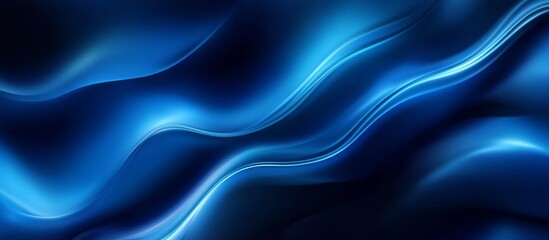 Obraz premium Abstract Blue Fluid Waves