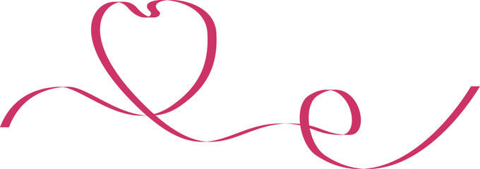 Obraz premium Valentine love Ribbon