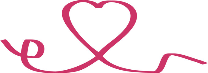 Obraz premium Valentine love Ribbon