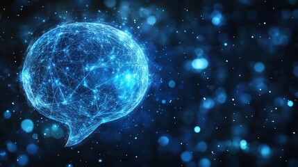 Obraz premium A digital bubble of communication, where thoughts and words flowed seamlessly, bridging the gap between minds and souls, represented by a speech bubble icon.