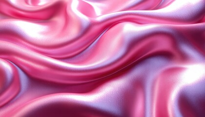 Obraz premium A vibrant pink fabric displaying soft gentle flowing curves and ripples