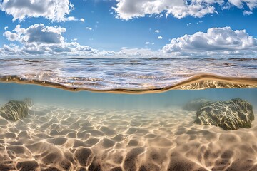 A Stunning Sunset Over the Sandy Coastline