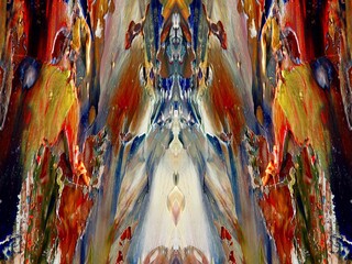 Fototapeta premium Abstract art background . Hand painting artwork on canvas .