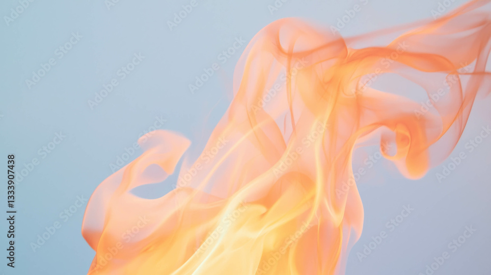 Poster fiery chaos against white background for dynamic design concepts