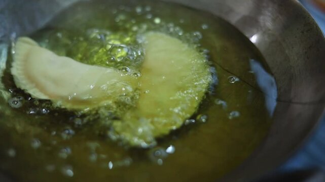 Ghujhiya or gujhiya a dessert made in holi in india