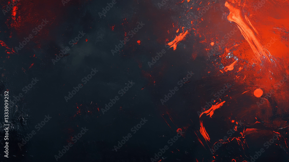 Poster dynamic abstract texture with vibrant red and dark tones