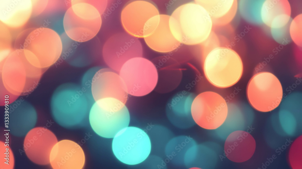 Poster vibrant abstract bokeh texture in chaotic colorful pattern for creative designs