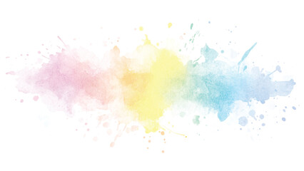 Abstract watercolor background. sun and cloud background with a pastel colored. Hand drawn abstract soft pastel watercolor background. Smooth color watercolour painting soft textured on wet white pape