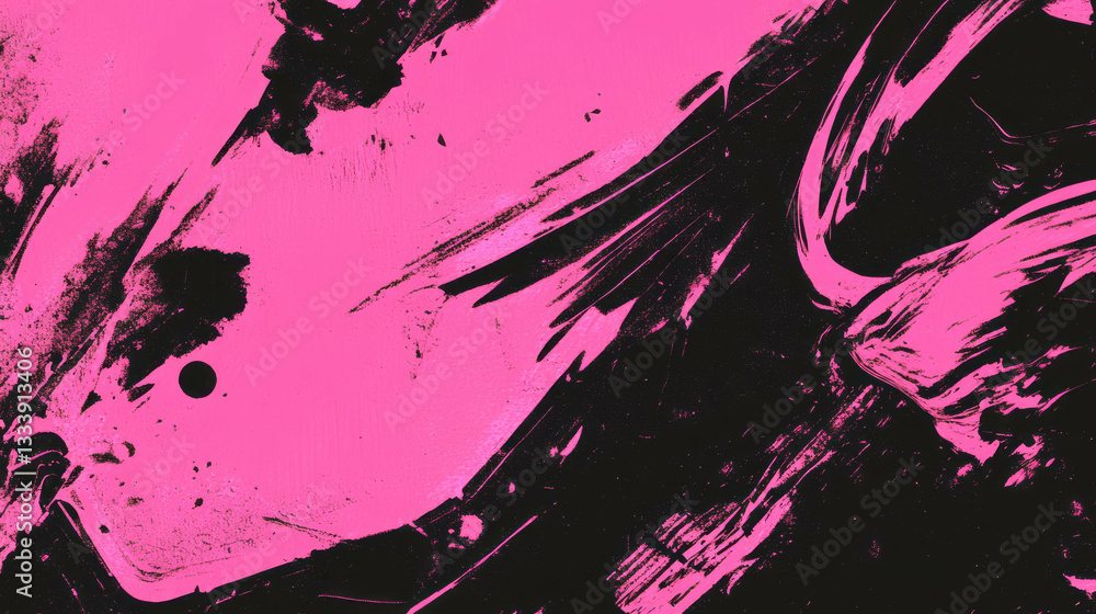 Poster abstract grunge texture with vibrant color bleed and distorted patterns