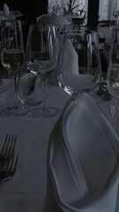 restaurant table set