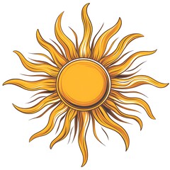 Simple Sun Art Modern Illustration high resolution hd design