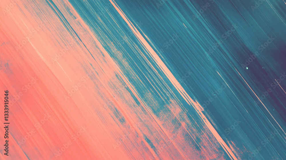 Poster abstract color banding and lines with texture for artistic design