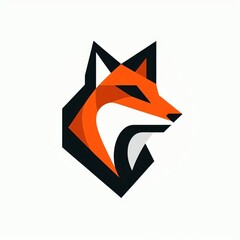 Obraz premium Minimalist Vector Fox Logo