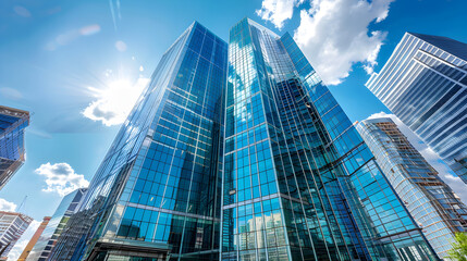 Effervescent Cityscape with Modern Architecture Skyscraper