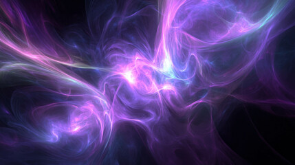 Obraz premium Ethereal overlay effect with vivid colors on black background for creative design