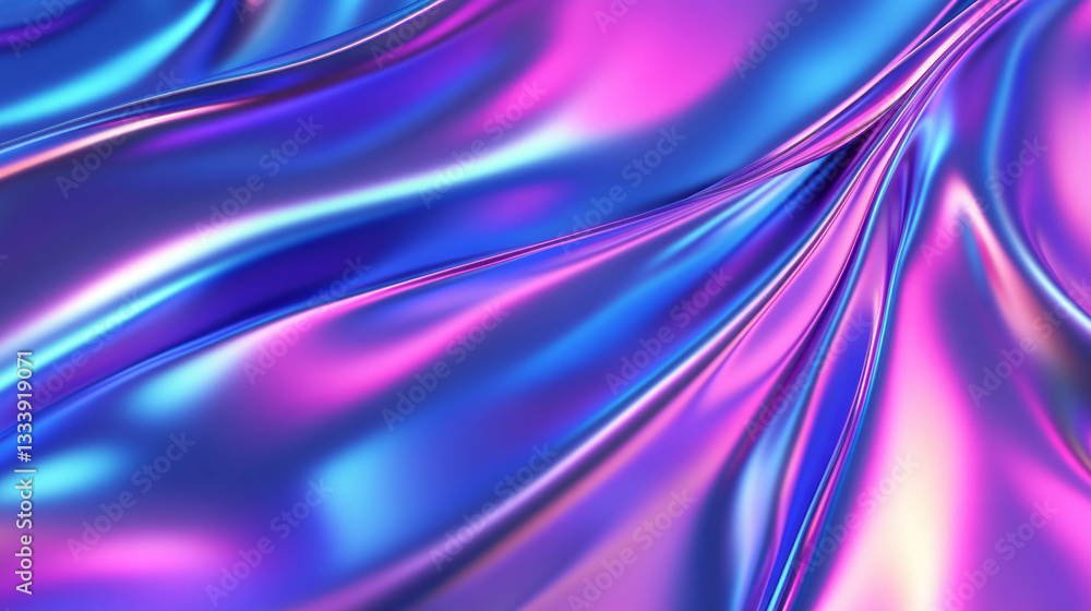 Poster vibrant glossy abstract background with flowing chaos for modern design projects
