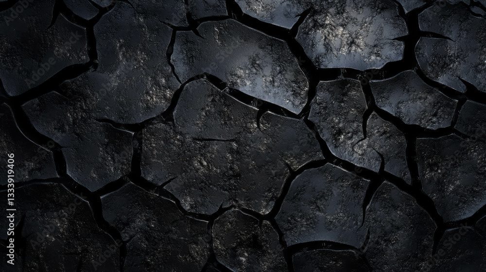 Poster abstract grainy texture with chaotic cracks in dark tone for artistic background design