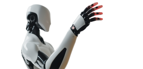 Cybernetic Arm's Reach: A sleek, futuristic robot arm extends outwards, offering a glimpse into advanced technology.