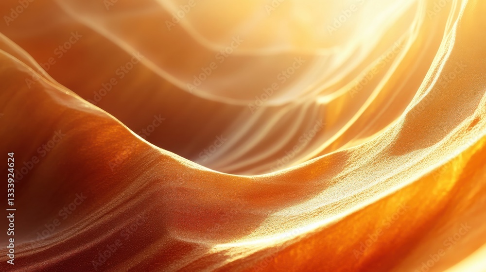 Poster abstract warm glow in wavy textures with soft light and shadows