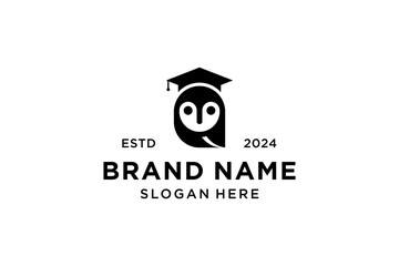 Toga and Owl Logo Icon Isolated on White Background. Education Logo Template.