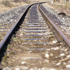 Gleisbett einer Schmalspurbahn