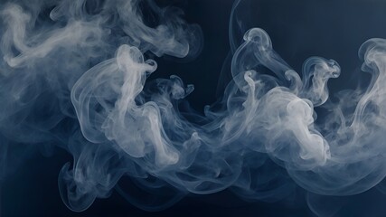 Fototapeta premium Gray smoke on black color background. Abstract smoke misty fog on isolated black background. Smoke, nebula. Abstract clouds of color smoke texture background.