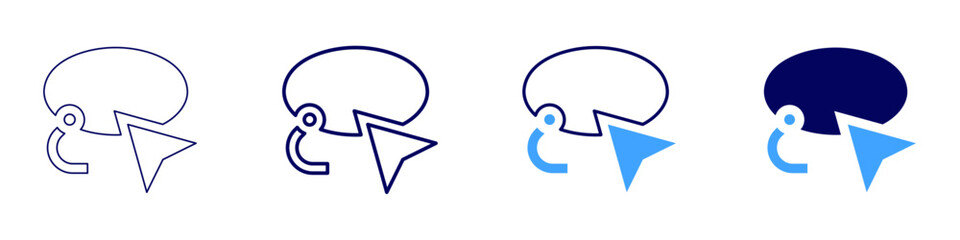 Lasso icon in 4 different styles. Thin Line, Line, Bold Line, Duotone. Duotone style. Editable stroke