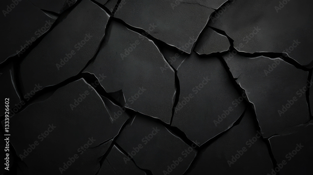Poster dark cracked texture with rough overlay effect for background design