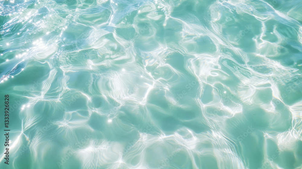 Poster serene aquatic texture with chaotic light patterns