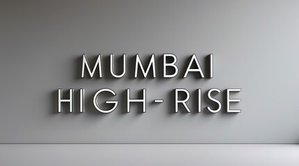 Mumbai high-rise sign showcasing urban architecture and modern design style