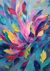Abstract floral painting.
