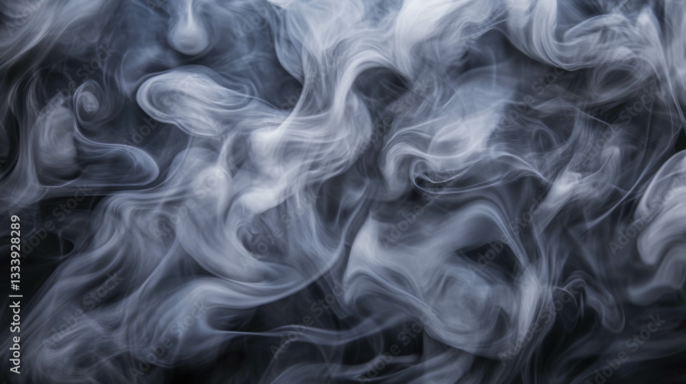 Poster smoky texture with chaotic swirls in abstract design