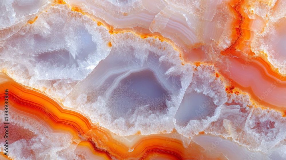 Poster vibrant agate texture with dynamic bands for creative design