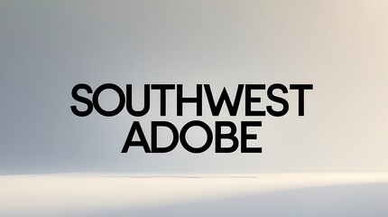 Southwest adobe lettering displayed against a soft, neutral backdrop