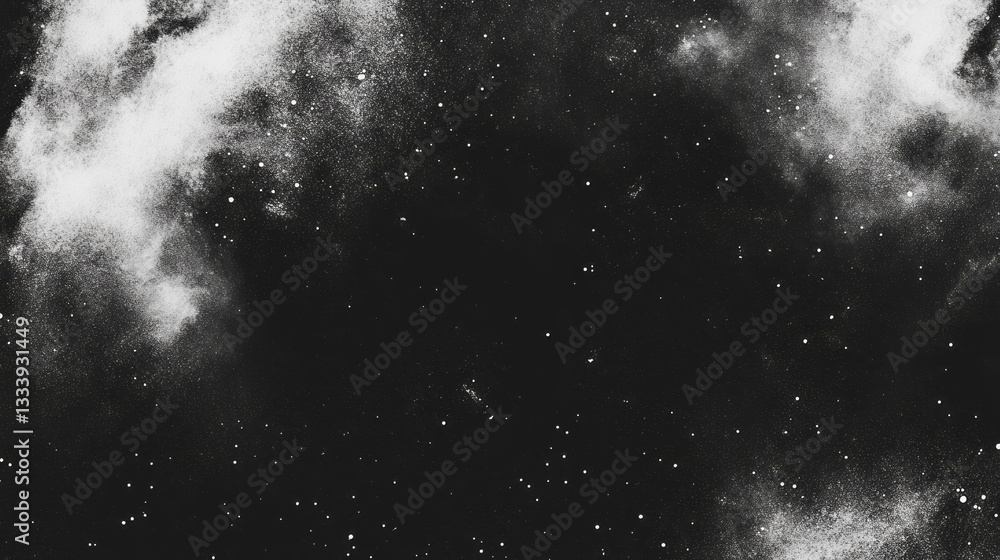 Poster abstract texture of ash dust and remnants in black and white for background design