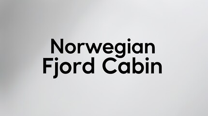 Obraz premium Cabin located in the Norwegian fjords with modern architecture and scenic views