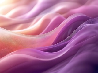 Obraz premium Serene Sunset Hues Dancing Across A Delicate Silk Chiffon, Soft Light Illuminating Its Gentle Curves