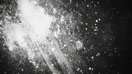 Abstract black and white texture of dust and lint on furniture surface