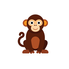 Naklejka premium monkey on white background
