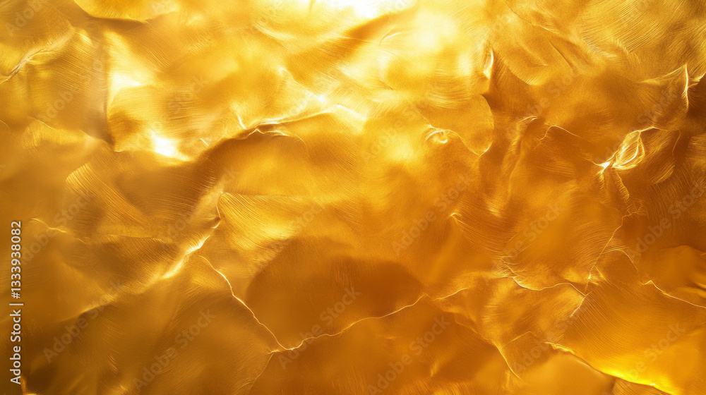 Poster abstract gold texture with luster and chaotic patterns for design and decor