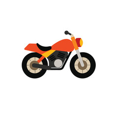 motorcycle on white background