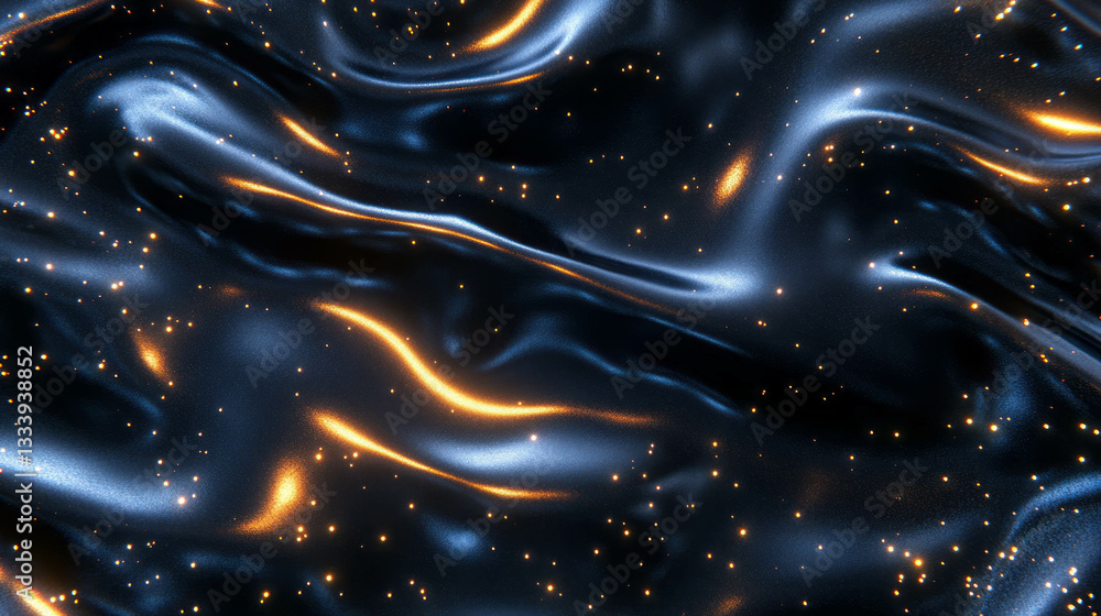 Poster abstract jet and sheen texture with chaotic flow and light dots