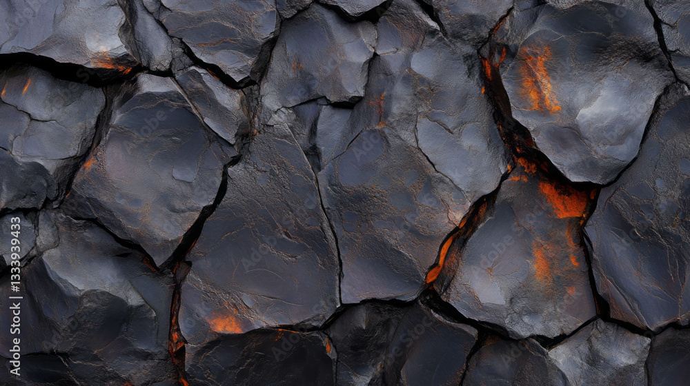 Aufkleber meteorite fusion crust texture with chaotic pattern for design inspiration