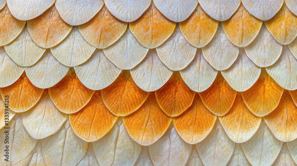 Poster colorful abstract texture of overlapping scales in light tones