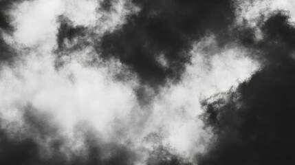 Fototapeta premium Dramatic black and white storm clouds texture for atmospheric designs