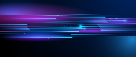 Vector abstract neon light, pattern line with space. Purple, blue, green and gradient color background. Illustration graphic design for banner, wallpaper background. Energy digital technology concept  © nongkran_ch