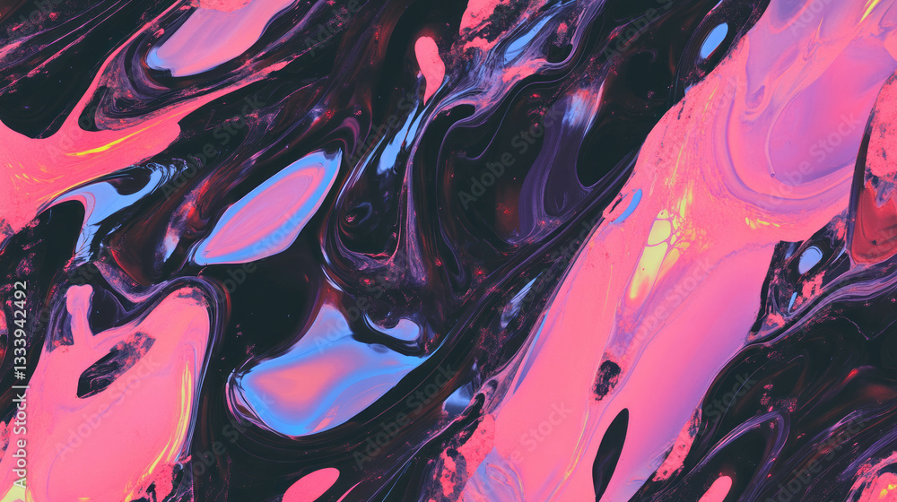Aufkleber vibrant y2k crt inspired abstract art design with chaotic patterns
