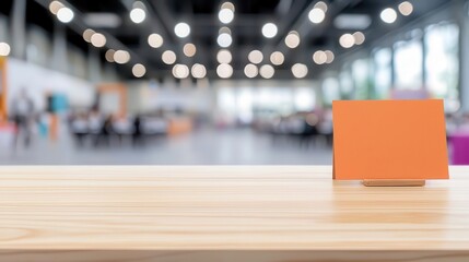 Business networking event in a conference hall, dynamic blurred background for promotional materials