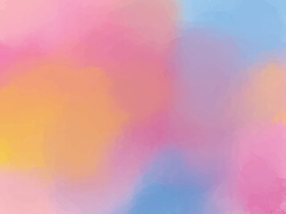 Rainbow Watercolor Cloud Background with Soft Blended Colors