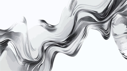 Fototapeta premium The image is an abstract digital illustration featuring a dynamic composition of grayscale swirls. The swirls are predominantly shades of gray and white, creating a flowing, wave-like effect